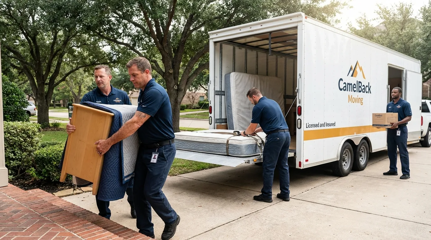 Crew loading residential truck for cross-state move from Stone Ridge, NY